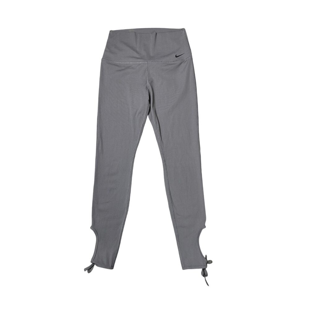 Nike Gray Ribbed Leggings with Bows